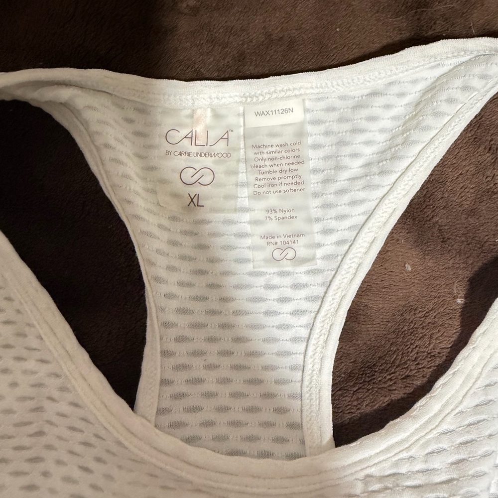 White Racerback Tank Top - Picture 5 of 5
